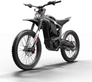 Electric Dirt Bike for Adults, Electric Motorcycle with Dual Brake System/Full Suspension, Off-Road Adventure